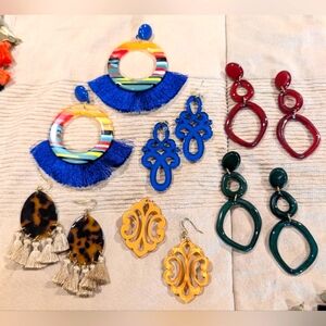 Colorful Statement Earrings Set